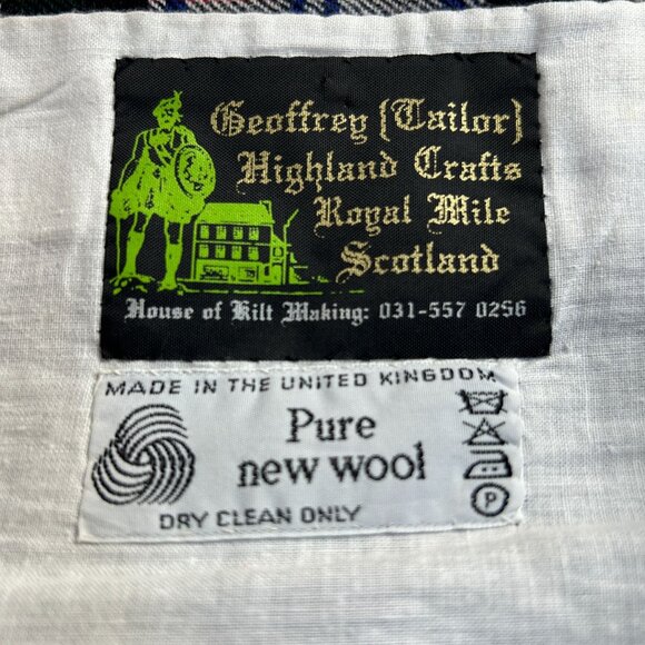 Vintage Geoffrey Tailor Highland Crafts Scottish Wool Plaid Pleated Maxi Skirt - Picture 3 of 7